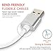 Micro USB Cable, KEOC 4Pack [10FT 6FT 3FT 3FT] Super-Durable Nylon-Braided Android Charging Cord for Galaxy S7 Edge/S7/S6/S4/S3,Note 5/4/3 (white)