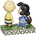 Peanuts by Jim Shore Football Lucy and Charlie Brown Stone Resin Figurine, 5”