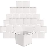 Peohud 40 Pack Small Shipping Boxes 4x4x4 Inches, White Single Wall Corrugated Cardboard Box, 10 x 10 x 10cm Mailing Boxes Sh