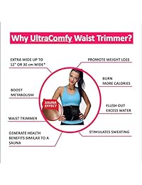 UltraComfy Waist Trainer Waist Trimmer AB Belt Sweat Belt Promotes Weight Loss Burn Calories Boosts Metabolism