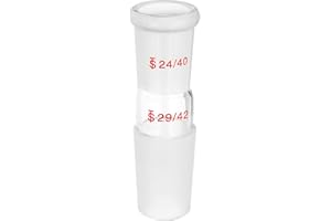 PATIKIL Glass Reducing Connecting Adapter, 1 Pcs from 24/40 Outer to 29/42 Inner Joint Connecting Adapter Distillation Parts 