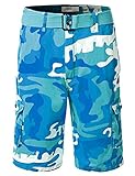 iDarbi Men's Belted Ripstop Camo Cargo Shorts (10 Colors Avail, Waist 30 to 44)