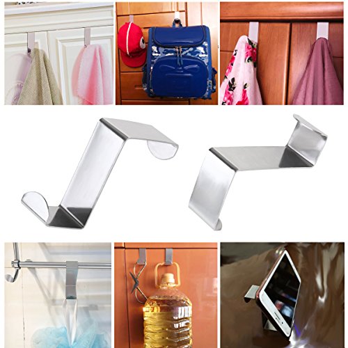 Towel Coat Rack Hats - Free Moving Adjustable Stainless Steel Hooks For Towels,Hats,Hand Bags,Kitchen,Bedroom,Drawer Saving Storage Space.(3 Pack)