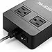 BESTEK USB Travel Power Strip with 8 International Adapters,5-Port 40W USB Charging Station with 2-Outlet Surge Protector