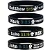 Ezekiel Gift Co. New Testament Bible Bracelets with Scripture Verses from the Four Gospels Silicone Rubber Wrist Bands Religious Christian Gifts