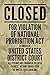 NPA National Prohibition Act Closed for Violation Volstead Act 18th Amendment Vintage Style Sign Cool Wall Decor Art Print Poster 12x18 primary