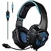 Sades sades807 Gaming Headsets Headphones for New Xbox one PS4 PC Laptop Mac Mobile, Black & Blue