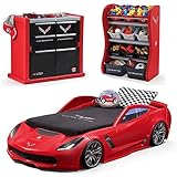 Step2 Corvette Bedroom Combo for Kids - Durable Toddler to Twin Bed, Dresser and Room Organizer for Children Boys