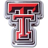 Texas Tech TTU Red Raiders Metal Auto Emblem - Many Available! (Logo Domed with Colors)