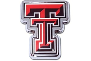 DKLECHUI Texas Tech TTU Red Raiders Metal Auto Emblem - Many Available! (Logo Domed with Colors)