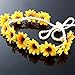 Boao 12 Pcs Sunflower Hair Accessories Include 10 Sunflower Hair Clips and 2 Headband, Hippie Daisy Clips Flower Crown Wreath for Women Bridesmaids Wedding