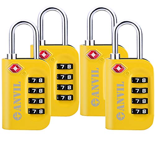 TSA Luggage Locks 4 Digit Combination Steel Padlocks Approved