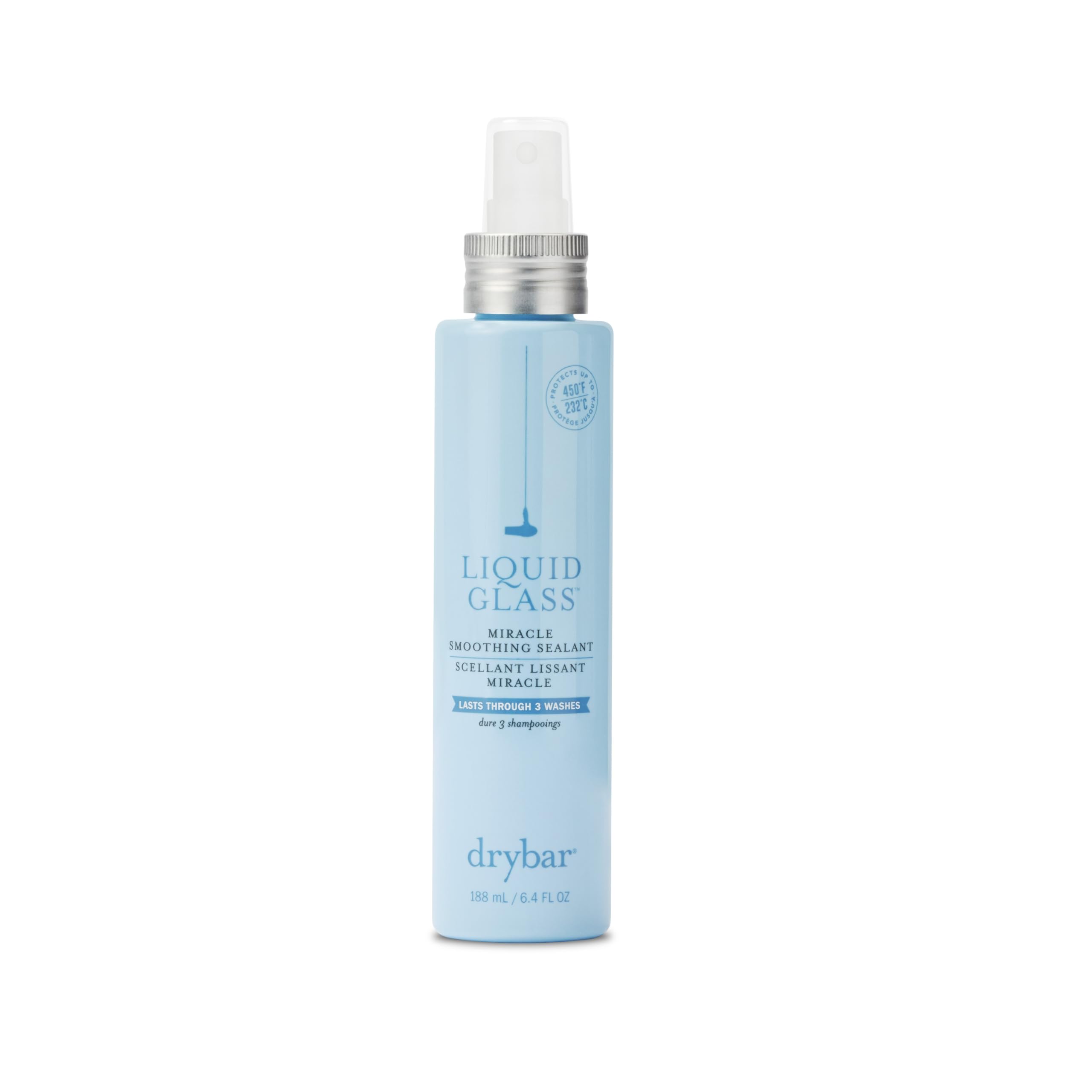Photo 1 of Drybar Liquid Glass Moisture-Rich Miracle Smoothing Sealant for Fine-Medium Hair | Heat Protectant for Hair, Lasts Through 3 Washes for Long-Lasting Frizz Resistance and High-Shine Finish