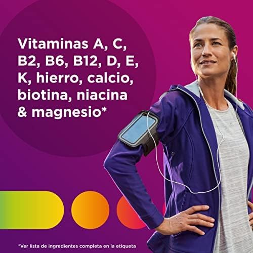 Suplemento alimentar multivitamínico feminino multicentrum com 13 vitaminas e 11 minerais, sem glúten, 30 comprimidos