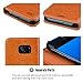 OCASE Galaxy S7 Edge Case Leather Wallet Flip Case for Samsung Galaxy S7 Edge (Light Brown)
