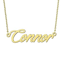 BYBWBL Connor Name Pendant Necklace 18k Gold Plated