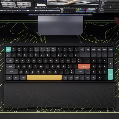 nuphy Air96 V2 Wireless Mechanical Keyboard,100 keys RGB Backlit Keyboard,Supports Bluetooth 5.1,2.4G and Wired Connection,for PC/Laptop/Windows/Mac -Black Gateron Wisteria Switch
