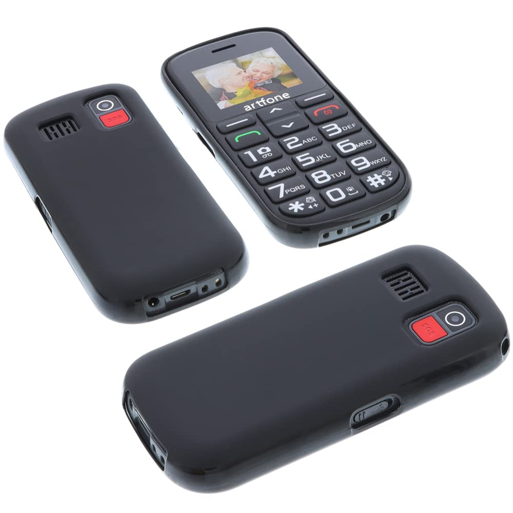 foto-kontor Protective case compatible with Artfone CS182 / CS188 rubber TPU mobile phone cover black