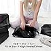 Veken 7 Set Packing Cubes, Travel Organizers Accessories with Laundry Bag & Shoe Bag, Black, XL-Large, Large, Medium, Small
