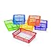 Fun Express Stackable Storage Bins 13x9.75x3 Inch - 6 Pack Colorful Plastic Storage Baskets with Handles for Classroom Organization | Paper Trays for Teachers, Office Storage & Home Organizing