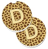 Caroline's Treasures Monogram Initial D Giraffe Set