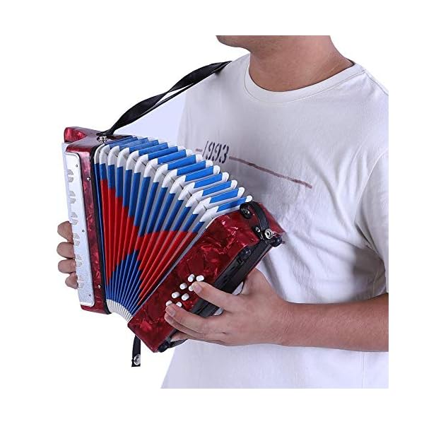 Children Accordion, Mini 17-Key 8 Bass Piano Accordion for Kids Children Amateur Beginner(Red) Accordion For Beginners… - Image 7