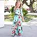 Fineser TM Cute Baby Girls Floral Print Long Sleeve Tank Dress Casual Long Dress Stretch Maxi Dress