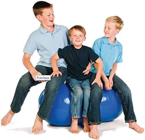 Zebratown 18*36inch PVC Peanut Shape Explosion Proof Fitness Yoga Exercise Ball with Inflatable Pump (Blue)