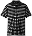 adidas Golf Men's Puremotion 2 Color Stripe Jersey Polo, Black/White, X-Large