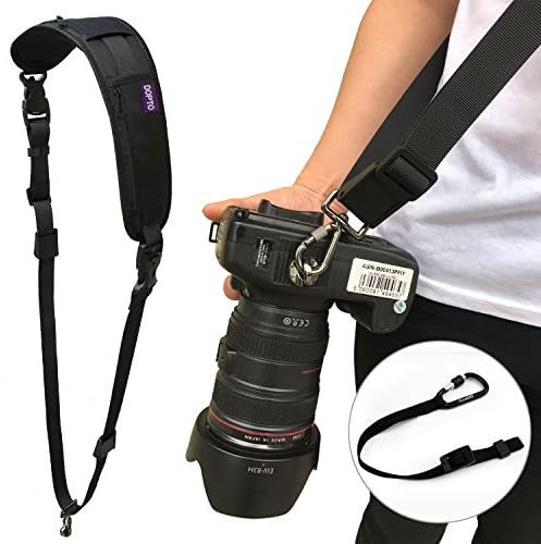 Camera Shoulder Strap, DOPTO Professional Photography Set Extended Camera Neck Strap with Safety Tether for All DSLR Camera Nikon Canon Sony Olympus Samsung Pentax ETC Olympus (Black)