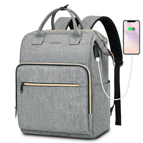 Ytonet Laptop Backpack Women, 15.6 Inch Bookbag for