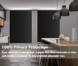 Zindoo Blackout Window Film Privacy Self Adhesive 44.5X200CM Anti-UV Frosted view 3