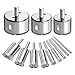12Pcs Diamond Drill Bits Dr.meter Glass Tile Hole Saw Bits Set, Hollow Core Drill Bits, Extractor Remover Hole Saws for Glass, Ceramics, Porcelain, Ceramic Tile
