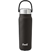 S'well Recycled Stainless Steel Explorer with Insulated Lid and Handle, 24oz, Onyx, Triple Layered Vacuum Insulated Containers Keeps Drinks Cold for 36 Hours and Hot for 8