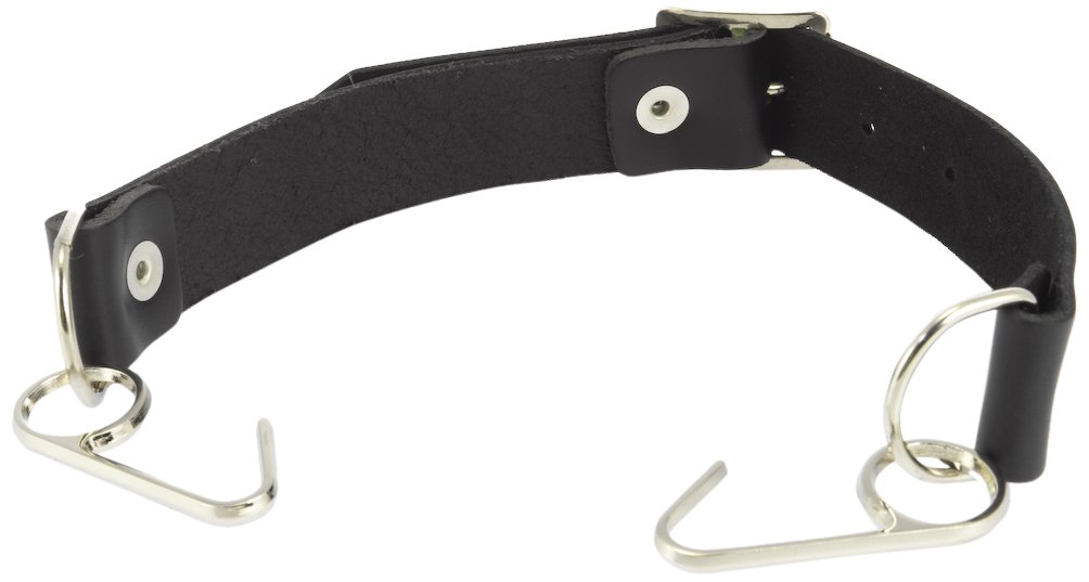 Rimba - Mouth Gag with Smile Hook Black/Silver