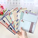 B&S FEEL 32 Special Design Writing Stationery Paper & 16 Envelope Set with Bonus 16 pcs Label Seal Sticker