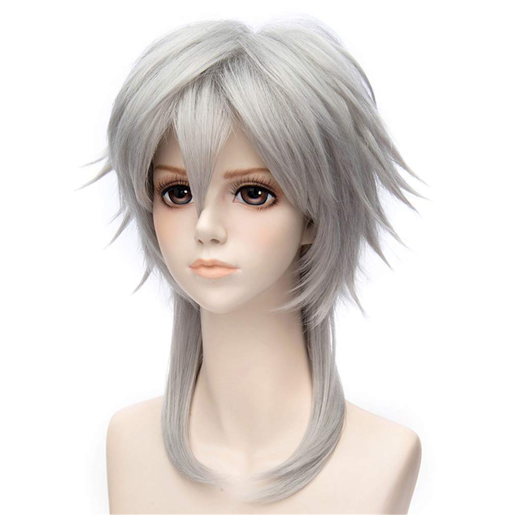 Amazon Com Nunubee Women S Silver White Wigs Shoulder Length