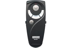 Anderic UC7083T for 3-Speed Ceiling Fans - Remote Control with Wall Mount Only (Receiver not Included) - Black (Standard (Light, High, Med, Low, Off Keys))