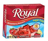 Royal Gelatin, Sugar Free, Strawberry Banana, 0.32-Ounce (Pack of 12)