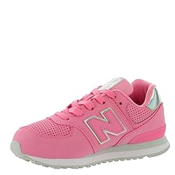 New Balance Girl's 574 (Big Kid) Bubblegum/White
