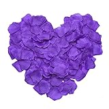 eBoot 1000 Pieces Silk Rose Petals Wedding Party Flower Favors (Purple)
