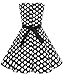 MUADRESS Girls Sleeveless O-Neck Audrey 1950s Vintage Swing Princess Party Dress