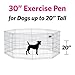 MidWest Homes for Pets Foldable Metal Dog Exercise Pen / Pet Playpen, Gold zinc w/ door, 24'W x 30'H, 1-Year Manufacturer's Warranty