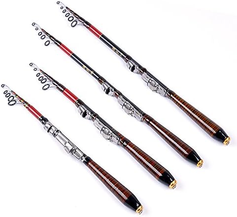 Luxbody(TM) Telescopic Carbon Fiber Carp Fishing Rod Travel Spinning Lure Sea Rod Raft Pole Tackle Tool 1.2/1.4/1.8/2.1M