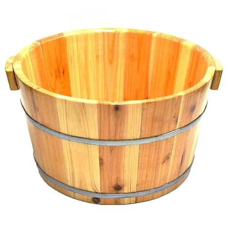fußwanne hoch fußwanne Fußwanne Holz Fußbecken Fußbad Natur Cedar Wood Haushaltswaschbecken Pediküre Becken Fußbad Verbessert