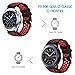 CreateGreat for Samsung Gear S3 Frontier and Classic Watch, Soft Replacement Breathable Sport Bands with Air Holes for Samsung Gear S3 Smart Watch Band(Black Red)