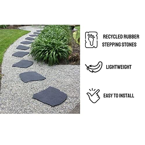 Gardener's Supply Company Flagstone Recycled Rubber Stepping Stone For