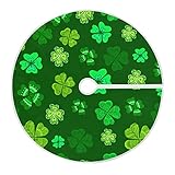 Moudou St. Patrick's Day Tree Skirt Clover Xmas