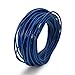 BEADNOVA 1.5mm Genuine Round Leather Cord Leather Strips for Jewelry Making Bracelet Necklace Beading, 10 Meters/ 11 Yards, Blue