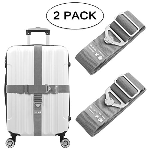 Elastic Luggage Straps Suitcase Belt Adjustable Luggage Strap Accessories-2 Pack